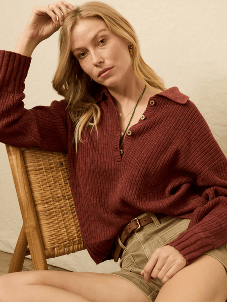 Faherty Miramar Linen Relaxed Polo / Smoked Paprika - nineNORTH | Men's & Women's Clothing Boutique