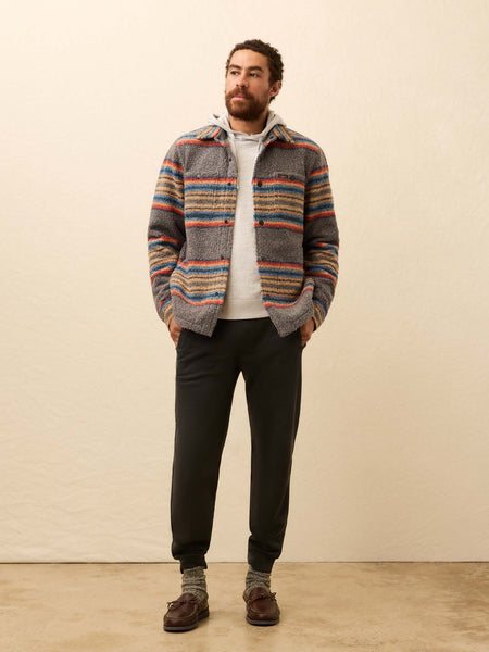 Faherty Range Fleece CPO / Buffalo Rock Stripe - nineNORTH | Men's & Women's Clothing Boutique