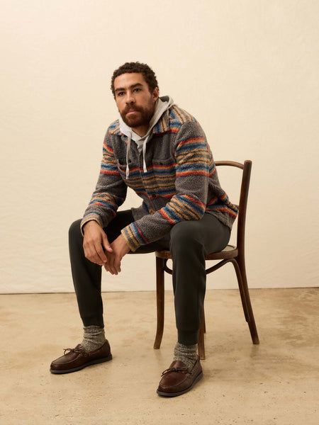 Faherty Range Fleece CPO / Buffalo Rock Stripe - nineNORTH | Men's & Women's Clothing Boutique