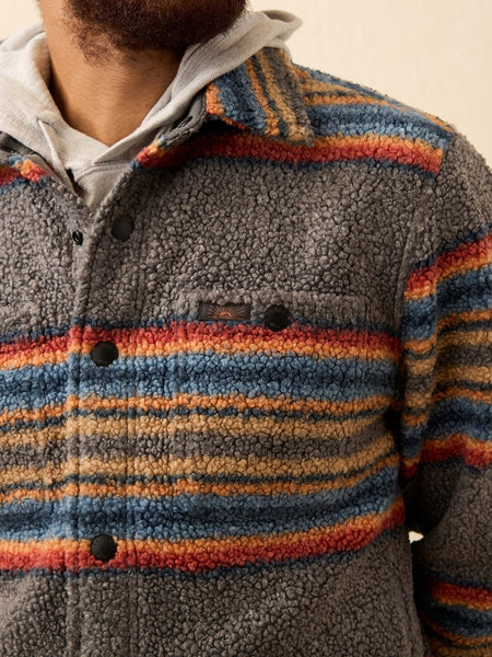 Faherty Range Fleece CPO / Buffalo Rock Stripe - nineNORTH | Men's & Women's Clothing Boutique