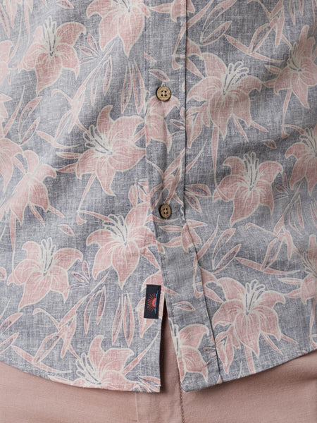 Faherty Short-Sleeve Breeze Shirt - Navy Red Lotus - nineNORTH | Men's & Women's Clothing Boutique