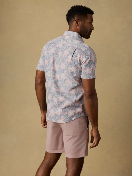 Faherty Short-Sleeve Breeze Shirt - Navy Red Lotus - nineNORTH | Men's & Women's Clothing Boutique