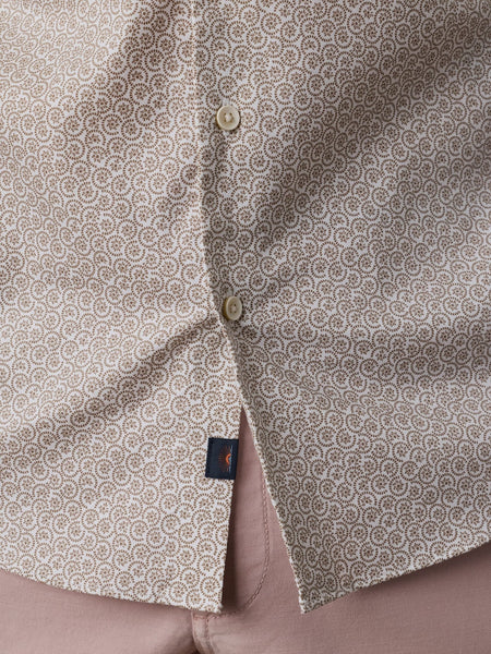 Faherty Short - Sleeve Movement Monterey Shirt - Wood Sunray Block - nineNORTH | Men's & Women's Clothing Boutique