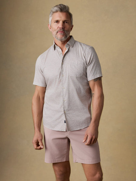 Faherty Short - Sleeve Movement Monterey Shirt - Wood Sunray Block - nineNORTH | Men's & Women's Clothing Boutique
