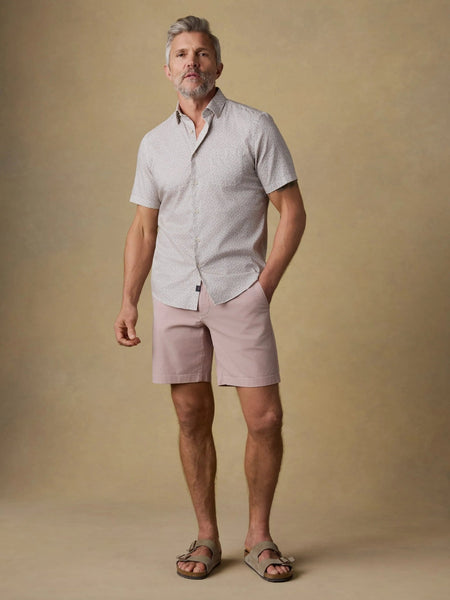 Faherty Short - Sleeve Movement Monterey Shirt - Wood Sunray Block - nineNORTH | Men's & Women's Clothing Boutique