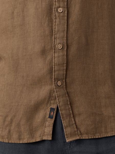 Faherty Short-Sleeve Palma Linen Shirt - Island Brown - nineNORTH | Men's & Women's Clothing Boutique