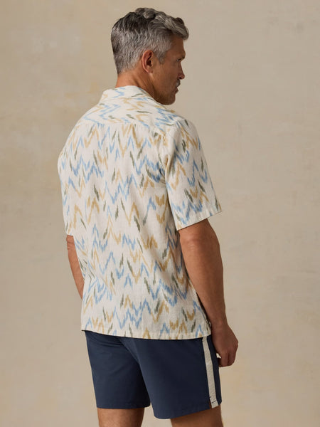 Faherty Short-Sleeve Resort Shirt - Belle Isle Ikat - nineNORTH | Men's & Women's Clothing Boutique