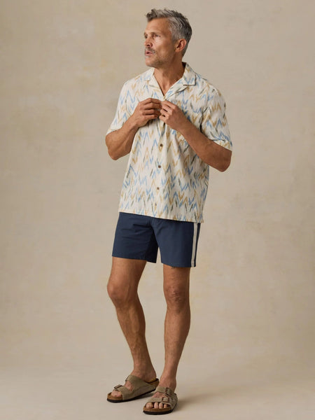 Faherty Short-Sleeve Resort Shirt - Belle Isle Ikat - nineNORTH | Men's & Women's Clothing Boutique