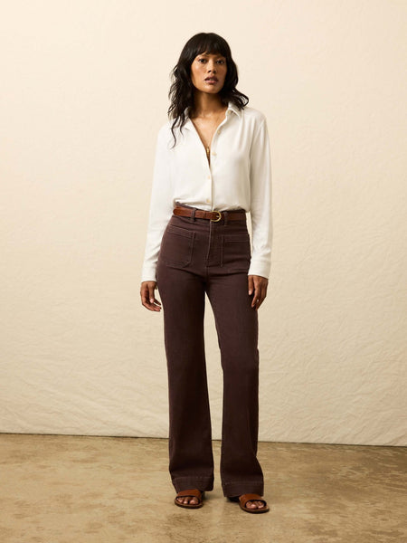 Faherty Stretch Terry Patch Pocket Pant / Northern Brown - nineNORTH | Men's & Women's Clothing Boutique