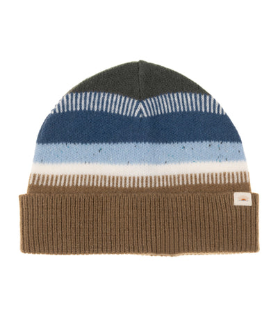Faherty Striped Beanie / Brown - nineNORTH | Men's & Women's Clothing Boutique