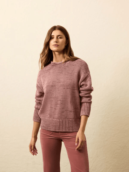 Faherty Sunwashed Cotton Roll Neck Sweater / Nostalgia Rose - nineNORTH | Men's & Women's Clothing Boutique