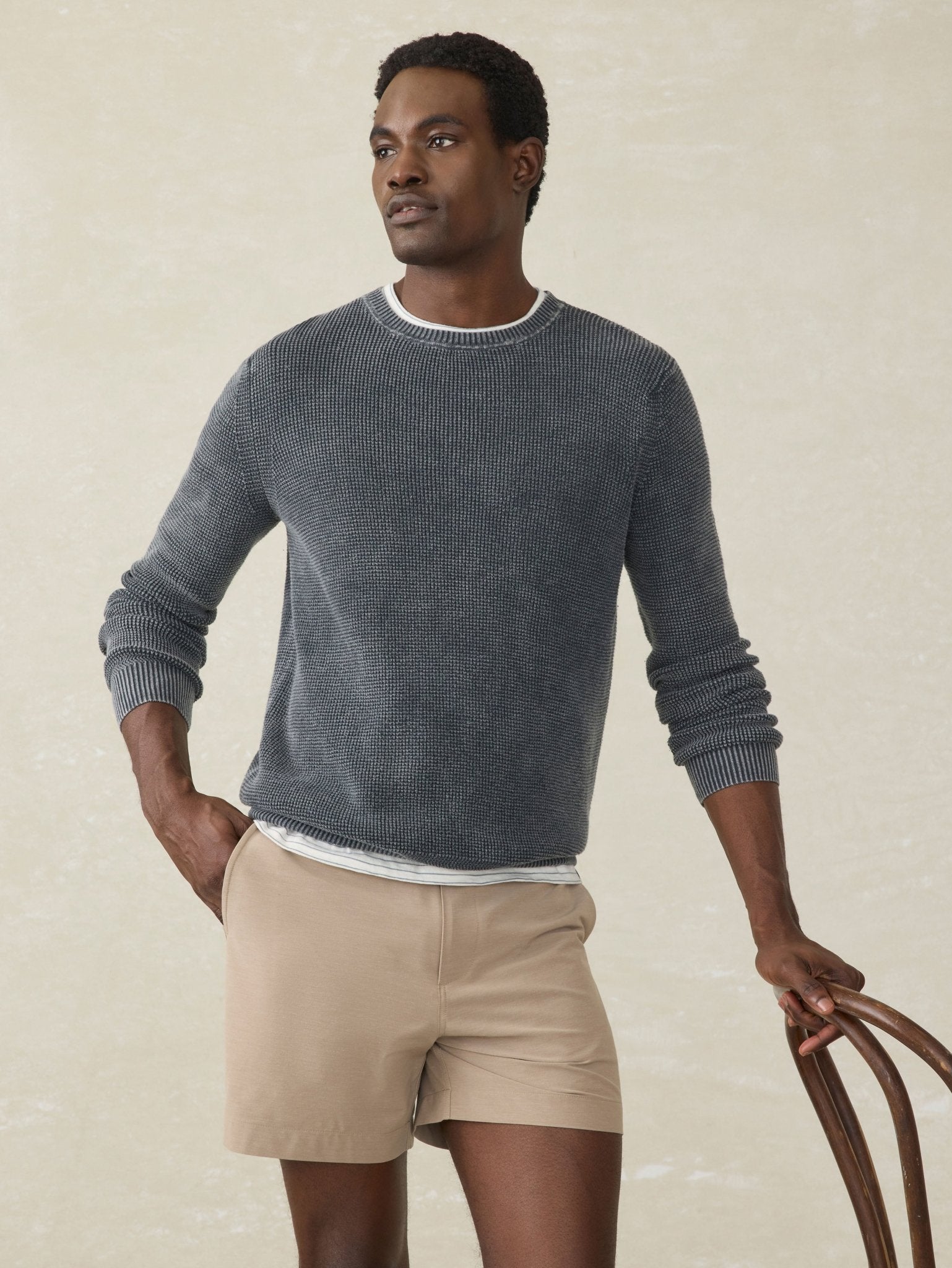 Faherty Sunwashed Crewneck Sweater / Faded Black - nineNORTH | Men's & Women's Clothing Boutique