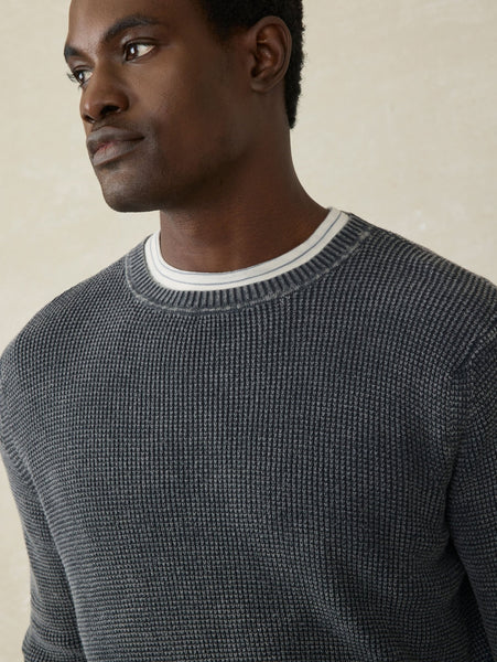 Faherty Sunwashed Crewneck Sweater / Faded Black - nineNORTH | Men's & Women's Clothing Boutique