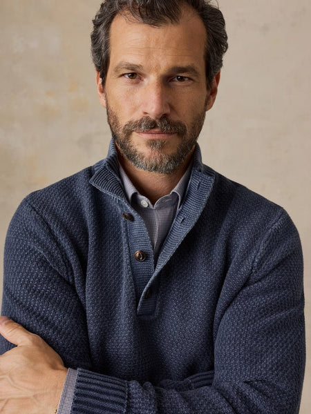 Faherty Sunwashed Dockside Sweater - Abyss Navy - nineNORTH