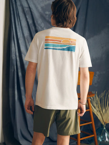Faherty Sunwashed Graphic Tee / White - nineNORTH | Men's & Women's Clothing Boutique