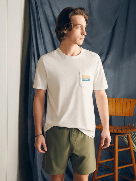 Faherty Sunwashed Graphic Tee / White - nineNORTH | Men's & Women's Clothing Boutique