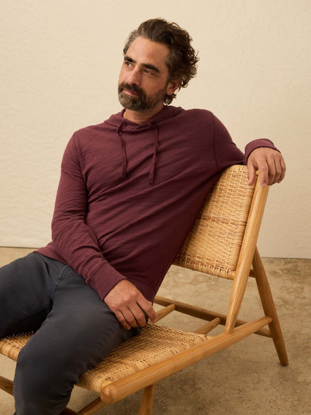 Faherty Sunwashed Slub Hoodie / Mahogany - nineNORTH | Men's & Women's Clothing Boutique