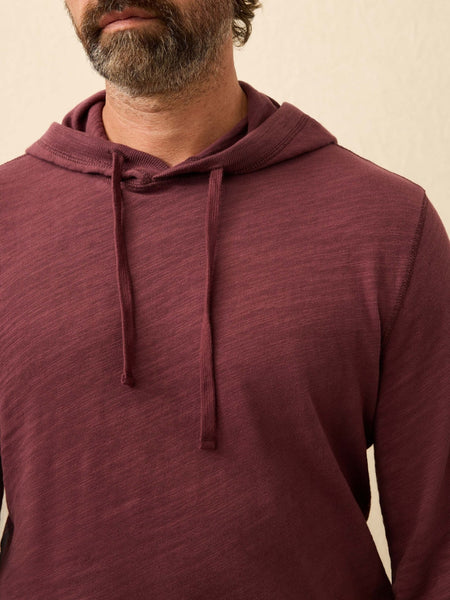 Faherty Sunwashed Slub Hoodie / Mahogany - nineNORTH | Men's & Women's Clothing Boutique