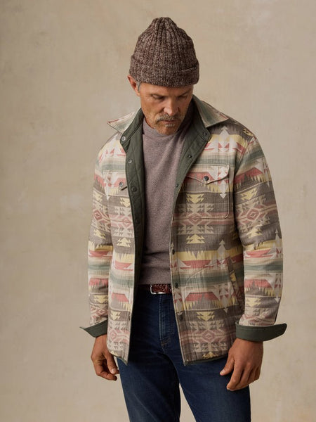 Faherty Thunder Voice Eagle Reversible Bondi Jacket - Pinyon Ridge Green - nineNORTH