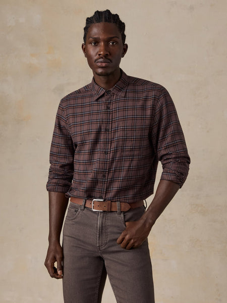 Faherty Timberline Brushed Twill Shirt - Smoky Hills Plaid - nineNORTH