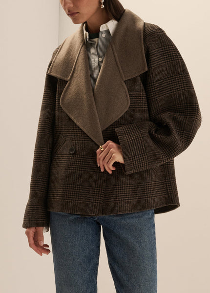 Favorite Daughter The Cameron Coat - Ganache Houndstooth - nineNORTH