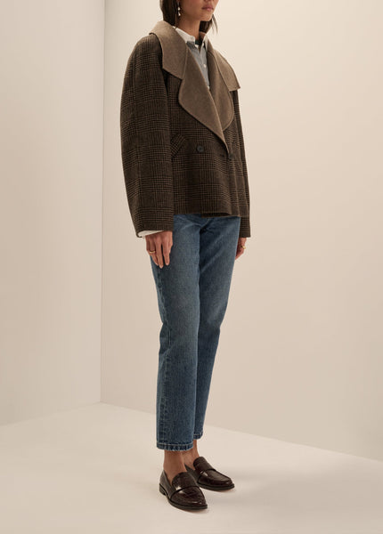 Favorite Daughter The Cameron Coat - Ganache Houndstooth - nineNORTH