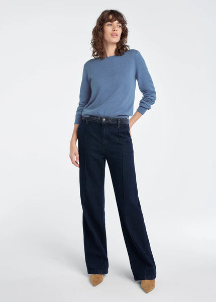 Favorite Daughter The Favorite Cashmere Crew - River Blue - nineNORTH | Men's & Women's Clothing Boutique