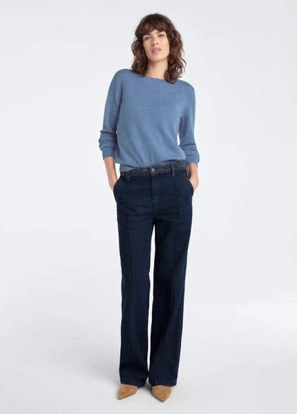 Favorite Daughter The Favorite Cashmere Crew - River Blue - nineNORTH | Men's & Women's Clothing Boutique