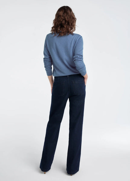 Favorite Daughter The Favorite Cashmere Crew - River Blue - nineNORTH | Men's & Women's Clothing Boutique