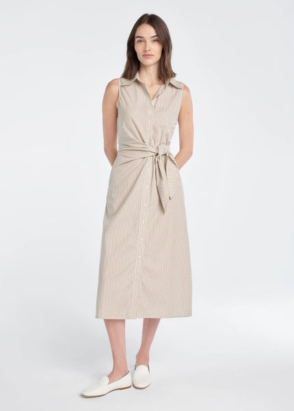 Favorite Daughter The Good Behavior Dress - Soft Taupe Stripe - nineNORTH | Men's & Women's Clothing Boutique