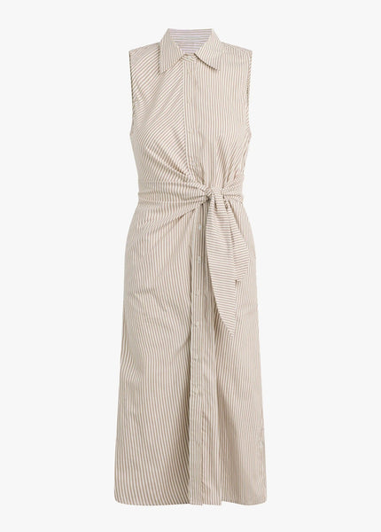 Favorite Daughter The Good Behavior Dress - Soft Taupe Stripe - nineNORTH | Men's & Women's Clothing Boutique