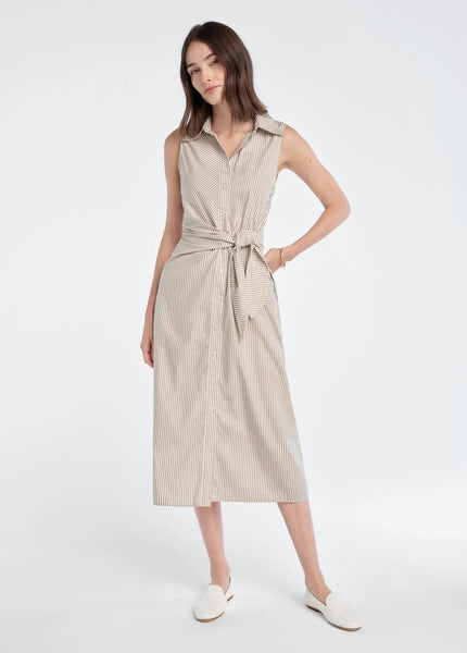 Favorite Daughter The Good Behavior Dress - Soft Taupe Stripe - nineNORTH | Men's & Women's Clothing Boutique