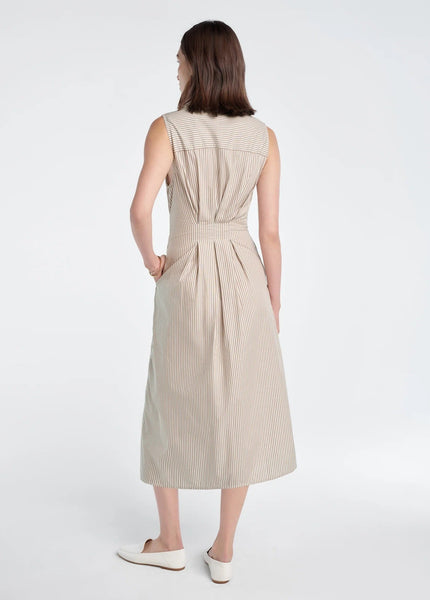 Favorite Daughter The Good Behavior Dress - Soft Taupe Stripe - nineNORTH | Men's & Women's Clothing Boutique