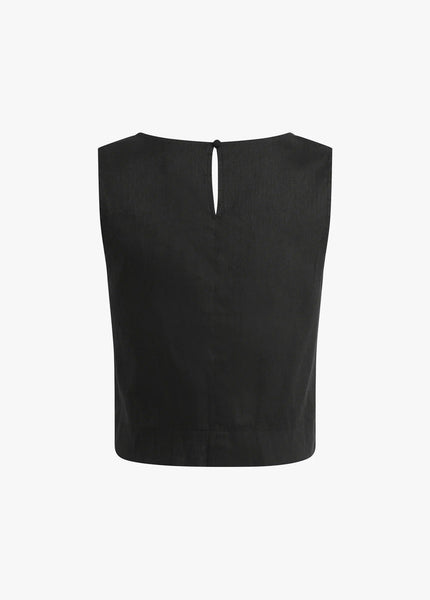 Favorite Daughter The Linen Abby Top - Black - nineNORTH | Men's & Women's Clothing Boutique