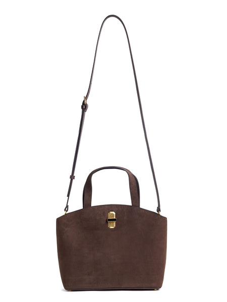 Favorite Daughter The Suede Heirloom Mini Tote - Chocolate - nineNORTH