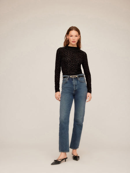 FIFTEEN TWENTY Khami Velvet Burnout Shirred Top / Leopard - nineNORTH | Men's & Women's Clothing Boutique