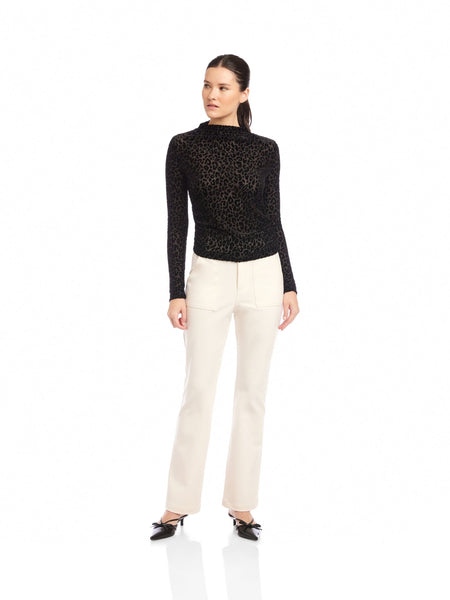 FIFTEEN TWENTY Khami Velvet Burnout Shirred Top / Leopard - nineNORTH | Men's & Women's Clothing Boutique