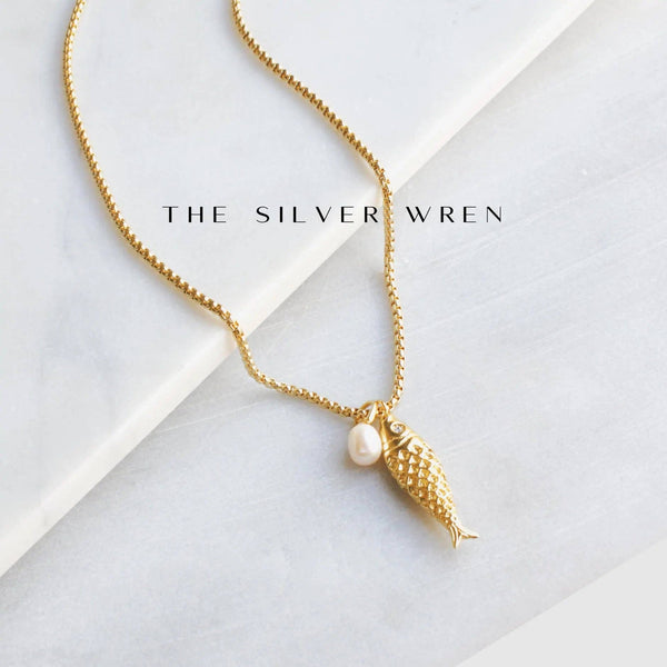 Gold Fish Pendant Necklace: 16 inch - nineNORTH | Men's & Women's Clothing Boutique