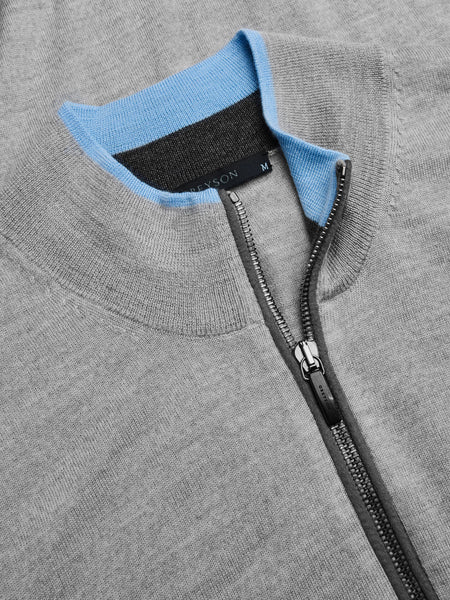 Greyson Saratoga Quarter-Zip - Heather Grey - nineNORTH