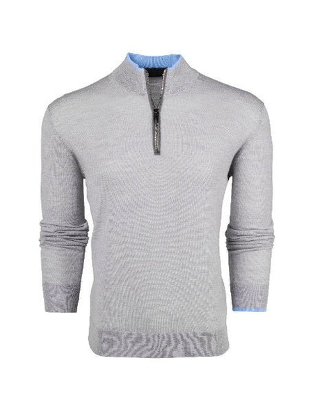Greyson Saratoga Quarter-Zip / Heather Grey - nineNORTH