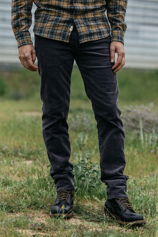 Hiroshi Kato The Pen Slim Stretch 16w Corduroy / Charcoal - nineNORTH | Men's & Women's Clothing Boutique