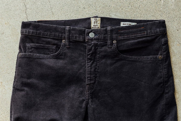 Hiroshi Kato The Pen Slim Stretch 16w Corduroy / Charcoal - nineNORTH | Men's & Women's Clothing Boutique