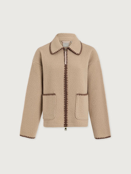 Varley Ruiko Zip-Through Fleece - Light Taupe