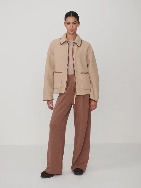 Varley Ruiko Zip-Through Fleece - Light Taupe
