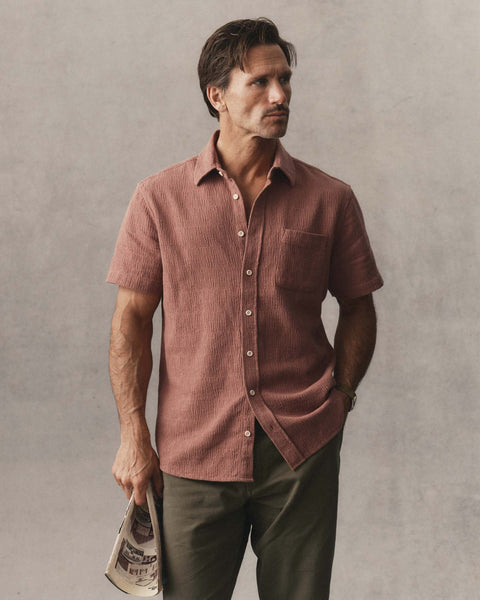 Taylor Stitch The Short Sleeve California - Redwood Hacci