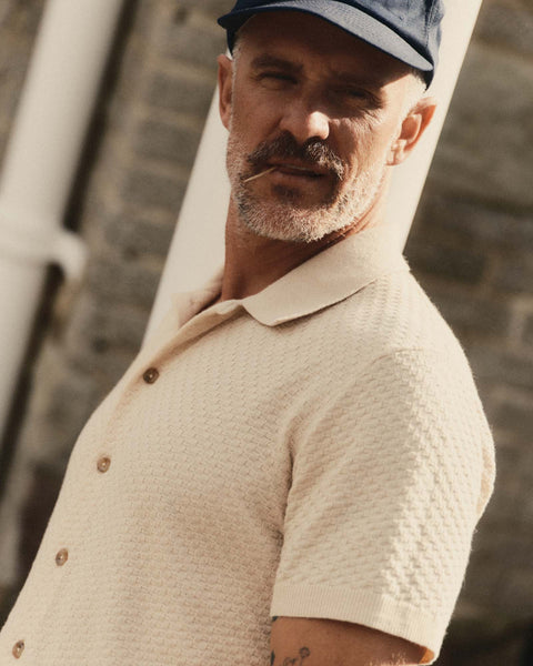 Taylor Stitch The Arlo Sweater Polo - Oat