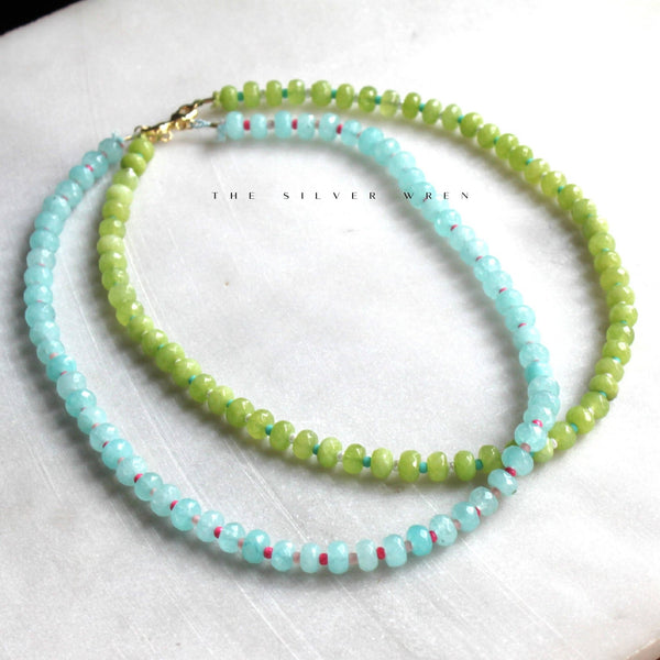 Islands Stone Candy Beaded Necklace - Aqua - nineNORTH | Men's & Women's Clothing Boutique