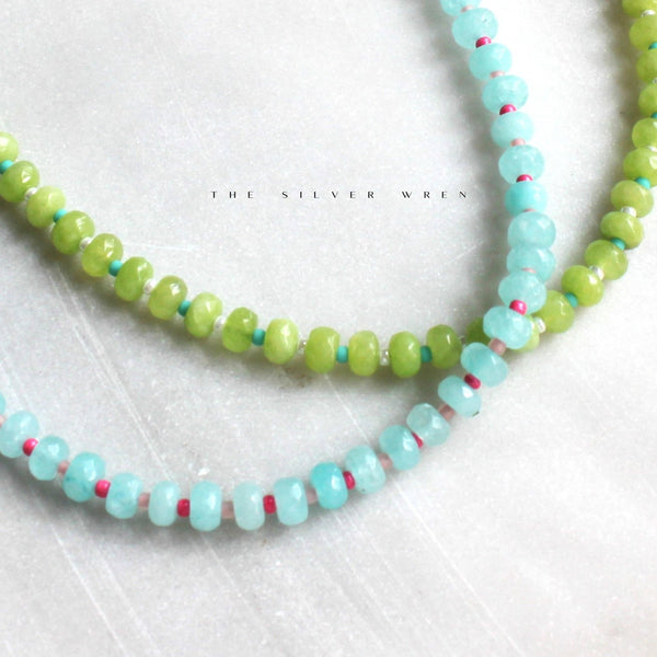 Islands Stone Candy Beaded Necklace - Aqua - nineNORTH | Men's & Women's Clothing Boutique