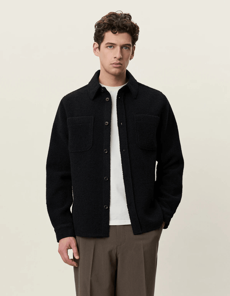 Les Deux Bouclé Overshirt - Black - nineNORTH | Men's & Women's Clothing Boutique