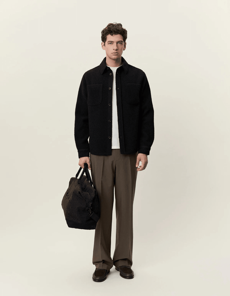 Les Deux Bouclé Overshirt - Black - nineNORTH | Men's & Women's Clothing Boutique